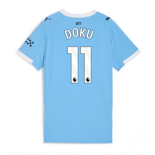 Ženski Nogometni dresi Manchester City Jeremy Doku #11 Domači 2025-26 Kratek Rokav